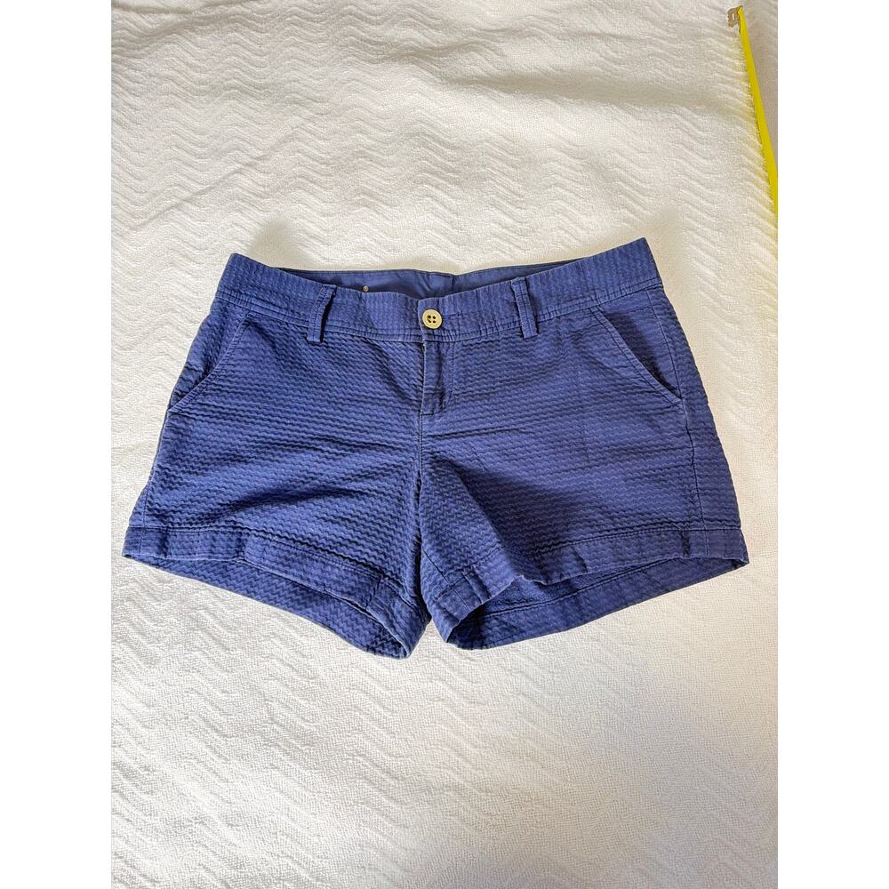 Fossil Woman Blue Casual Chino Shorts Size 10 M Medium